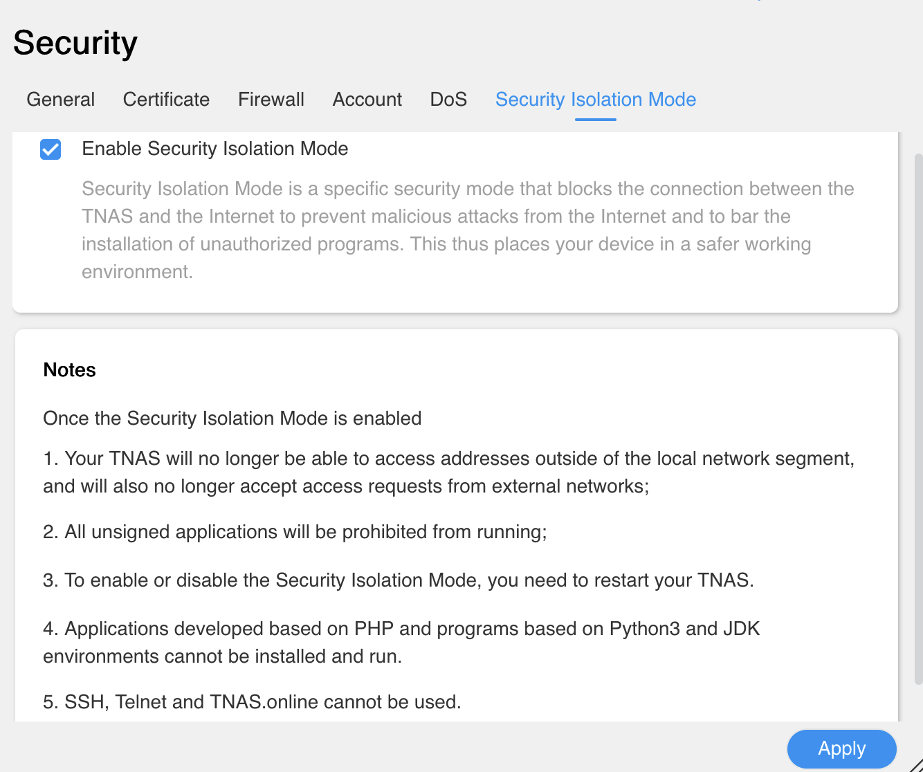 security isolation